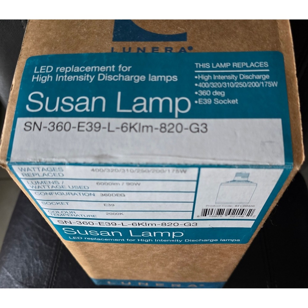 Susan Lamp Lunera LED High Intensity Discharge Replacement SN-360-E39-L 2000K - Picture 2 of 2